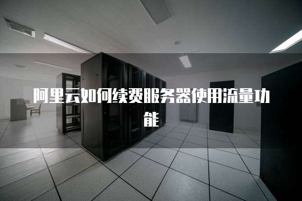 阿里云如何续费服务器使用流量功能