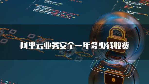 阿里云业务安全一年多少钱收费