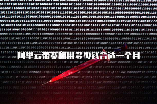 阿里云带宽租用多少钱合适一个月