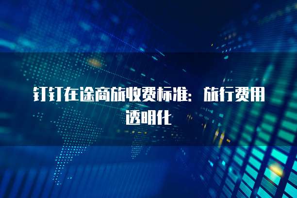 钉钉在途商旅收费标准：旅行费用透明化