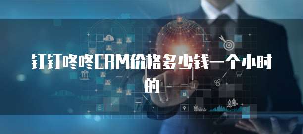 钉钉咚咚crm价格多少钱一个小时的