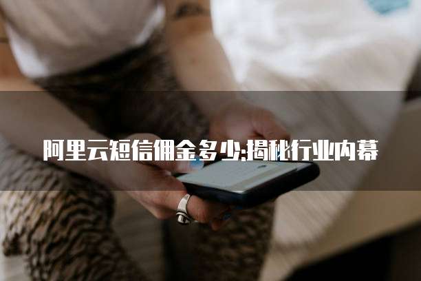 阿里云短信佣金多少:揭秘行业内幕