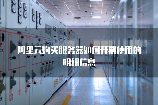阿里云购买服务器如何开票使用的明细信息