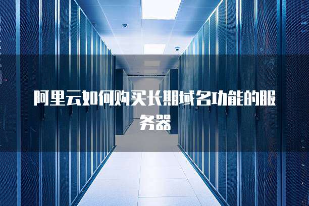 阿里云如何购买长期域名功能的服务器