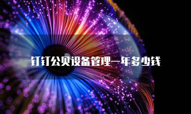 钉钉公贝设备管理一年多少钱