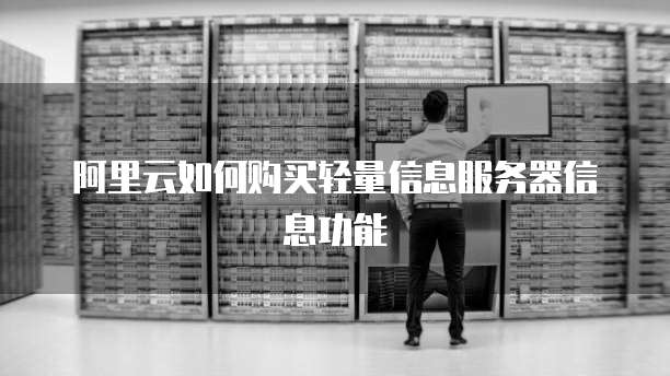阿里云如何购买轻量信息服务器信息功能