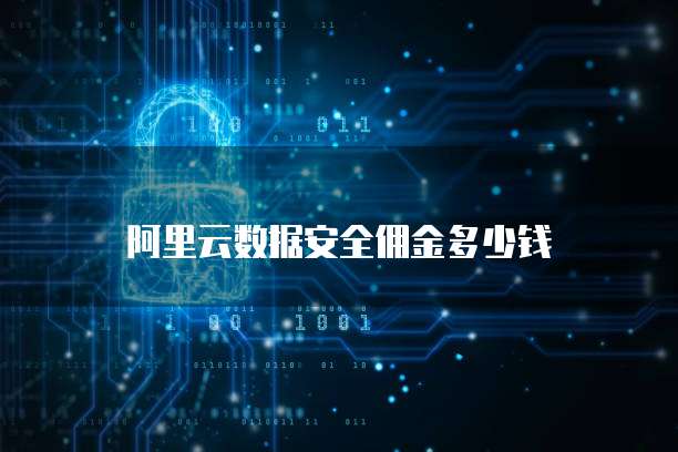 阿里云数据安全佣金多少钱