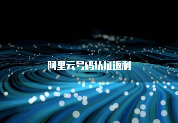 阿里云号码认证返利