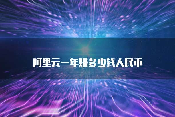 阿里云一年赚多少钱人民币