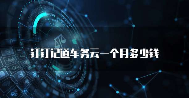 钉钉记道车务云一个月多少钱