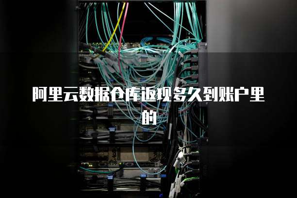 阿里云数据仓库返现多久到账户里的