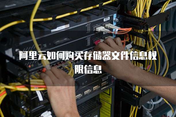 阿里云如何购买存储器文件信息权限信息