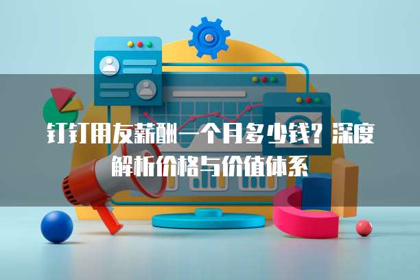 钉钉用友薪酬一个月多少钱?深度解析价格与价值体系