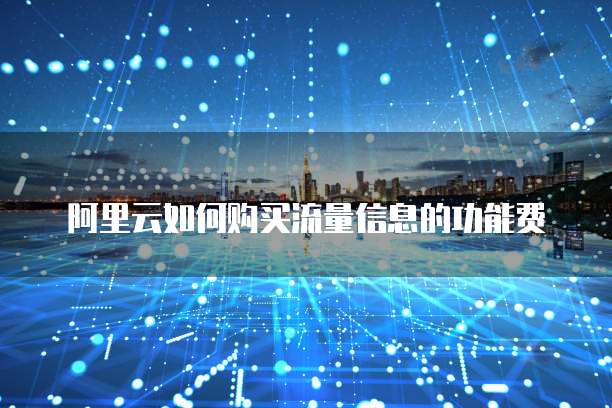 阿里云如何购买流量信息的功能费