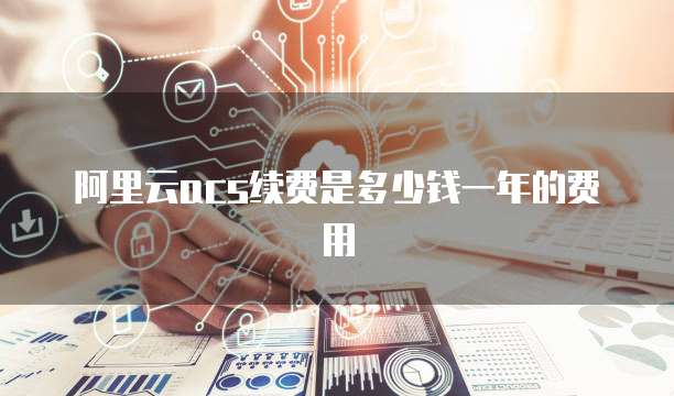 阿里云acs续费是多少钱一年的费用