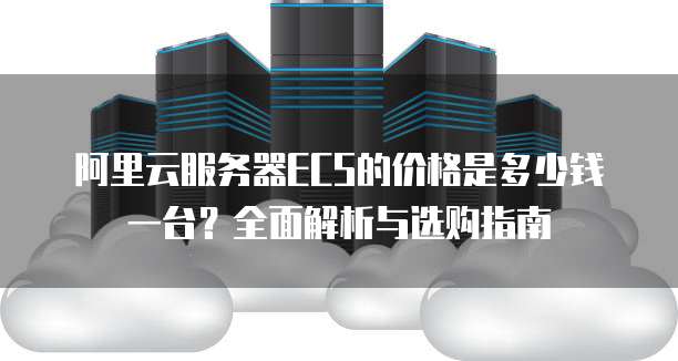 阿里云服务器ECS的价格是多少钱一台?全面解析与选购指南