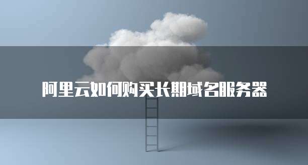 阿里云如何购买长期域名服务器