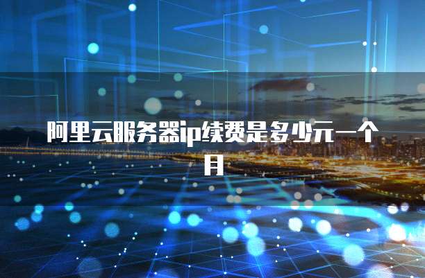 阿里云服务器ip续费是多少元一个月