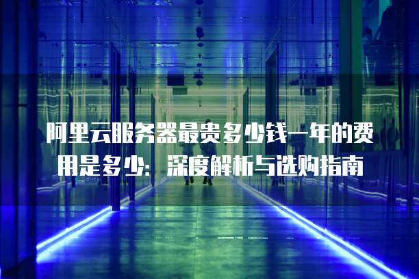 阿里云服务器最贵多少钱一年的费用是多少:深度解析与选购指南