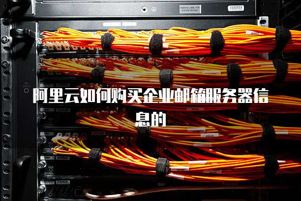 阿里云如何购买企业邮箱服务器信息的