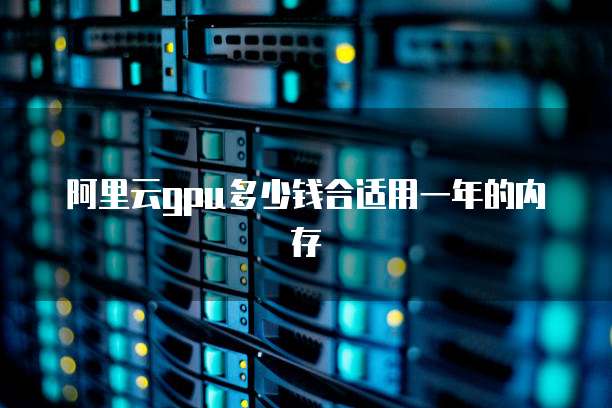 阿里云gpu多少钱合适用一年的内存
