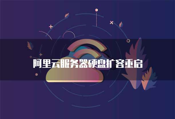 阿里云服务器硬盘扩容重启