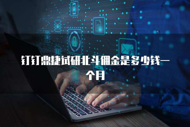 钉钉鼎捷试研北斗佣金是多少钱一个月