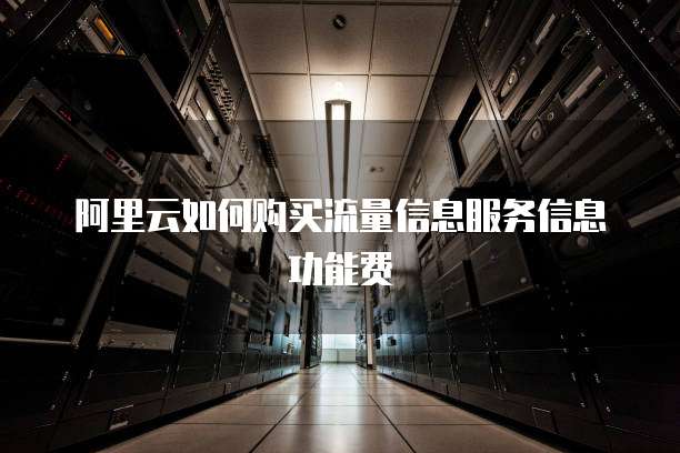 阿里云如何购买流量信息服务信息功能费
