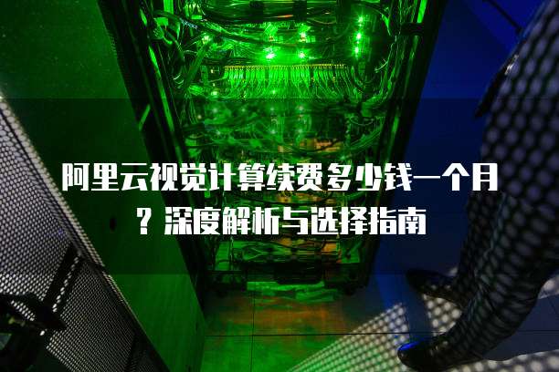 阿里云视觉计算续费多少钱一个月?深度解析与选择指南