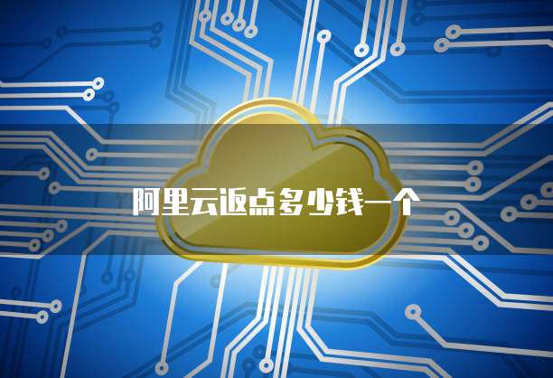 阿里云返点多少钱一个