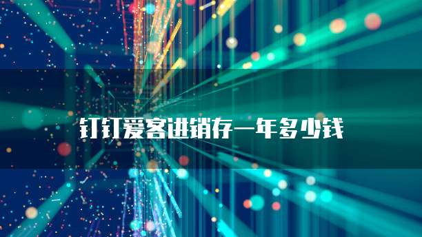 钉钉爱客进销存一年多少钱