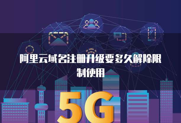 阿里云域名注册升级要多久解除限制使用