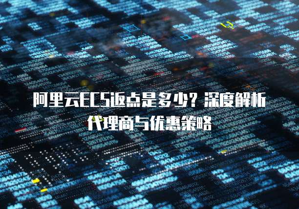 阿里云ECS返点是多少?深度解析代理商与优惠策略