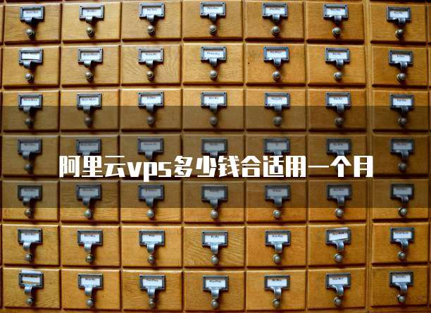阿里云vps多少钱合适用一个月