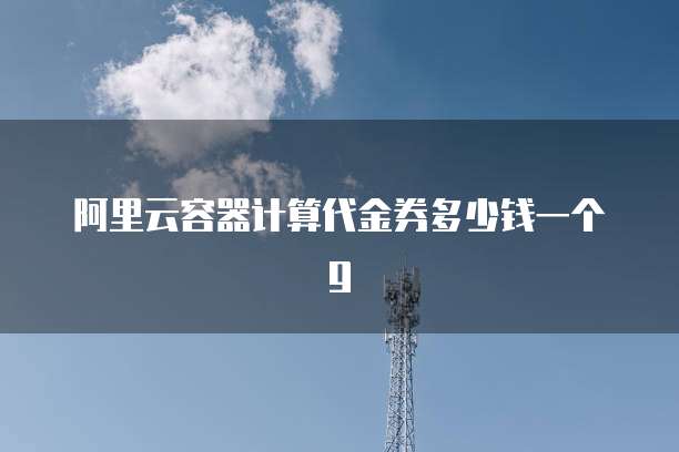 阿里云容器计算代金券多少钱一个g