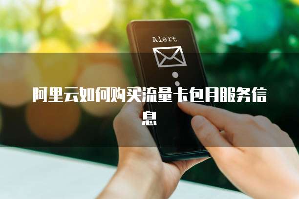 阿里云如何购买流量卡包月服务信息