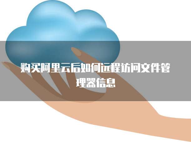 购买阿里云后如何远程访问文件管理器信息