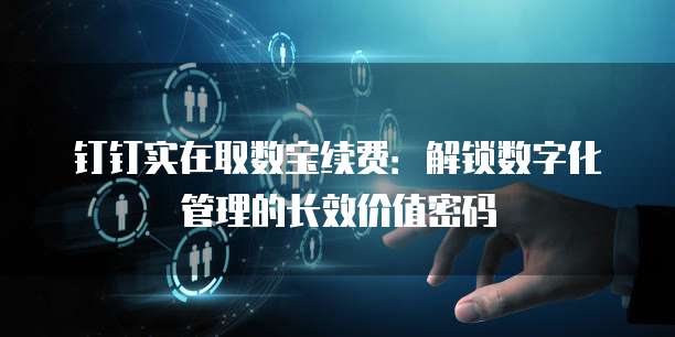 钉钉实在取数宝续费:解锁数字化管理的长效价值密码