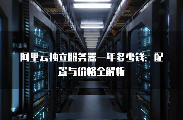 阿里云独立服务器一年多少钱:配置与价格全解析