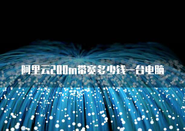 阿里云200m带宽多少钱一台电脑