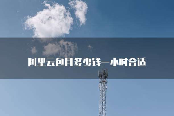 阿里云包月多少钱一小时合适