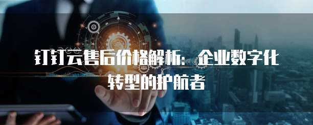 钉钉云售后价格解析:企业数字化转型的护航者