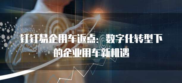 钉钉易企用车返点:数字化转型下的企业用车新机遇