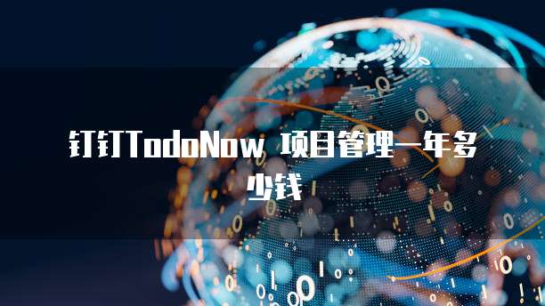 钉钉TodoNow 项目管理一年多少钱