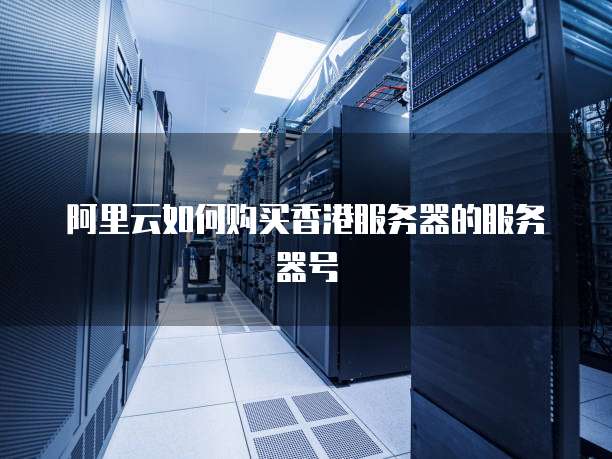 阿里云如何购买香港服务器的服务器号