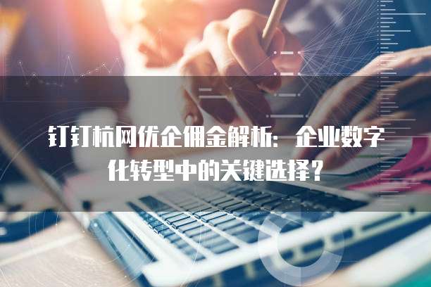 钉钉杭网优企佣金解析:企业数字化转型中的关键选择?