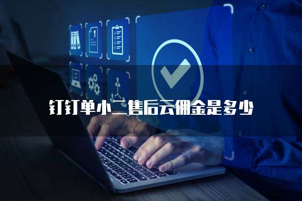 钉钉单小二售后云佣金是多少