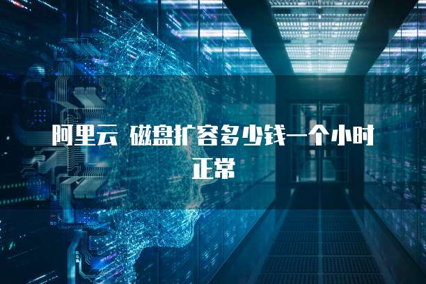 阿里云 磁盘扩容多少钱一个小时正常