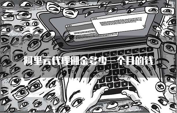 阿里云代理佣金多少一个月的钱