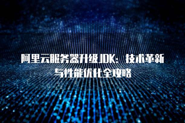 阿里云服务器升级JDK:技术革新与性能优化全攻略